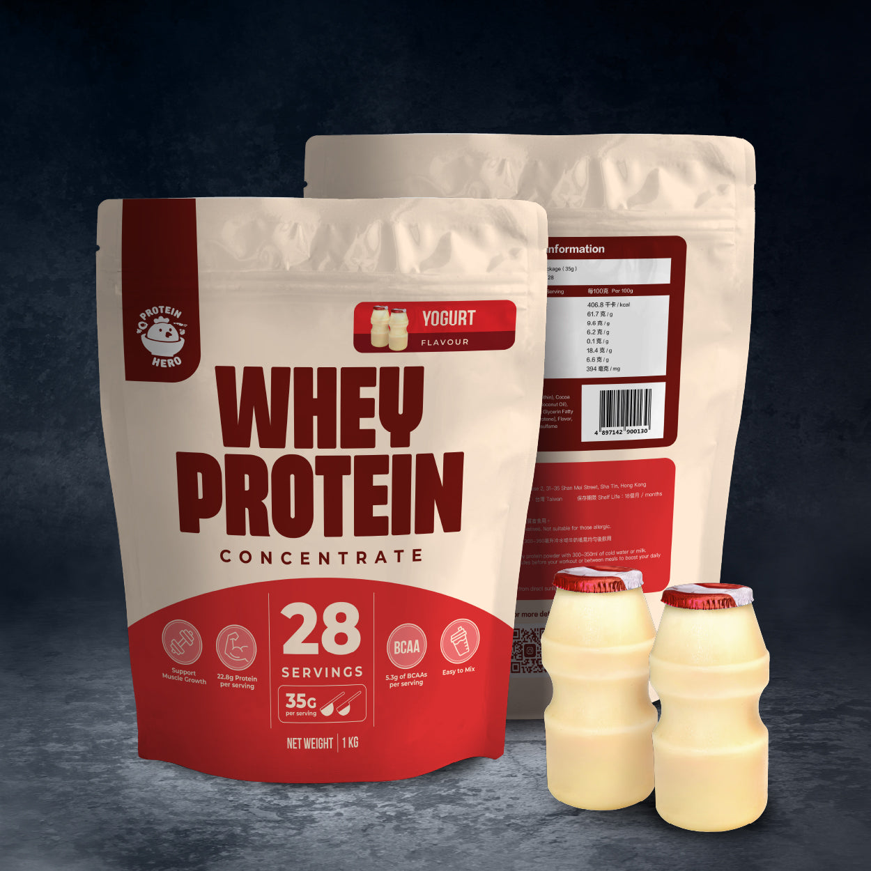 Protein Hero 濃縮乳清蛋白粉 乳酸味 1kg / 2.2lb Whey Protein Concentrate Yogurt Flavour